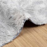 vidaXL Tapis shaggy à poils longs NAVARRA gris argenté 160x230 cm