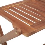 Vidaxl chaises pliables de jardin 2 pièces avec coussins bois d'acacia