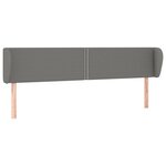 vidaXL Tête de lit avec oreilles Gris foncé 183x23x78/88 cm Tissu