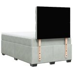 vidaXL Sommier à lattes de lit et matelas Gris clair 120x200cm Velours