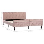 vidaXL Cadre de lit sans matelas Rose Velours 140x200 cm