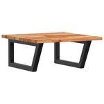 vidaXL Étagère de vasque murale acier et bois massif d'acacia