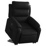 vidaXL Fauteuil inclinable Noir Similicuir