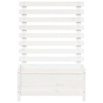 vidaXL Jardinière avec support blanc 79x39 5x114 cm bois de pin massif
