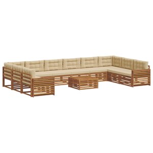 vidaXL Ensembles de canapés 11 pc Naturel et Beige