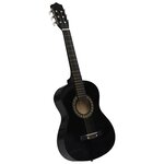 vidaXL Jeu de guitare classique pour débutants 8 Pièces Noir 1/2 34"