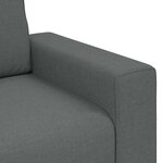 vidaXL Canapé à 2 places gris foncé 140 cm tissu