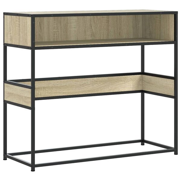 vidaXL Table console chêne sonoma 90x35x80 cm bois d'ingénierie