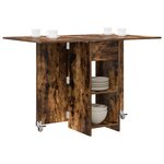 vidaXL Table à dîner 115 x 70 x 75 cm Bois d'ingénierie Chêne fumé
