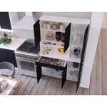 TACOMA Buffet de cuisine L 120 cm - Noir mat