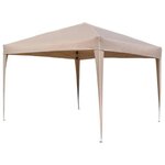 HI Tente de réception pliable 3 x 3 m beige