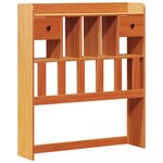 vidaXL Lit bibliothèque sans matelas cire marron 75x190 cm pin massif