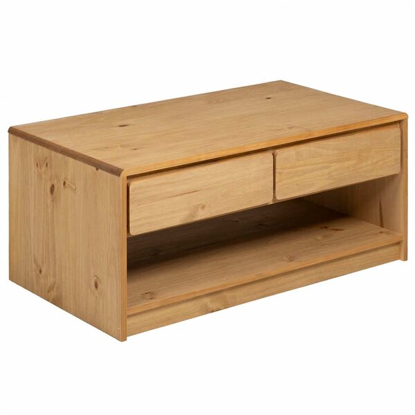vidaXL Table basse SAUDA chêne 99x55x45 cm bois de pin massif