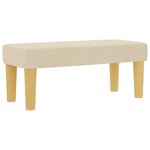 vidaXL Lit à ressorts avec matelas Crème 90 x 200 cm tissu