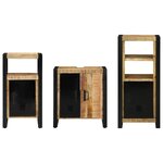 vidaXL Ensemble de mobilier de salle de bain avec étagère 3 Pièces
