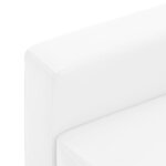 vidaXL Canapé à 3 places avec repose-pied Blanc Similicuir