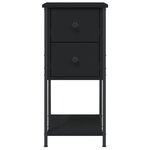 vidaXL Tables de chevet 2 Pièces noir 32x42x70 cm bois d'ingénierie
