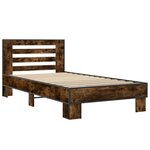vidaXL Cadre de lit sans matelas chêne fumé 90x190 cm