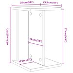 vidaXL Support de Plante Bois ancien 25 x 25 5 x 40 5 cm