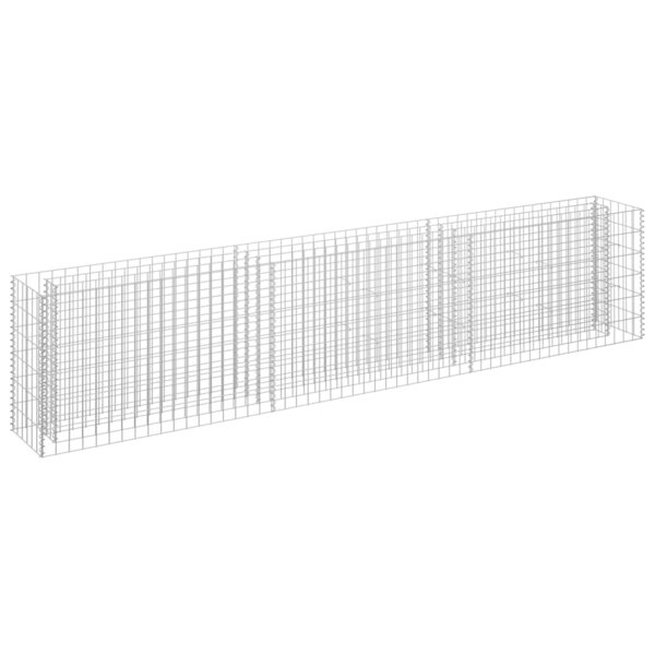 vidaXL Lit surélevé à gabion Acier galvanisé 270x30x60 cm