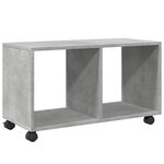 vidaXL Armoire à roulettes gris béton 72x33x42 5 cm bois d’ingénierie