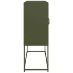 vidaXL Buffet vert olive 100 5x39x107 cm acier laminé à froid
