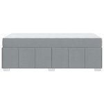 vidaXL Cadre de lit avec matelas Gris clair 120 x 190 cm tissu