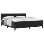 vidaXL Lit à ressorts avec matelas Noir 200 x 180 cm Polyester