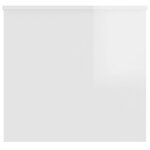 vidaXL Table basse Blanc brillant 102x55 5x52 5 cm Bois d'ingénierie
