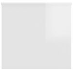 vidaXL Table basse blanc brillant 102x55 5x52 5 cm bois d'ingénierie