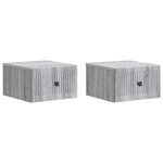 vidaXL Cabinet de chevet mural 2 Pièces Sonoma gris 33 x 34 5 x 20 cm