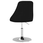 vidaXL Chaise pivotante de salle à manger Noir Tissu