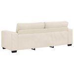 vidaXL Canapé avec coussin avec oreiller Beige 221 x 77 x 82 cm Lin