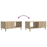 vidaXL Table basse Chêne Sonoma 90 x 50 x 40 cm Bois d'ingénierie