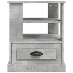 vidaXL Table d'appoint gris béton 50x50x60 cm bois d'ingénierie