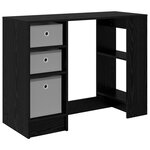 vidaXL Bureau Chêne noir Bois d'ingénierie 100 x 40 x 75 cm