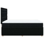 vidaXL Sommier à lattes de lit avec matelas Noir 160x200 cm Tissu