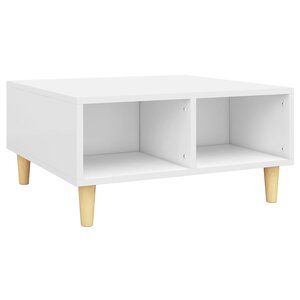 vidaXL Table basse blanc 60x60x30 cm bois d'ingénierie