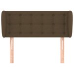 vidaXL Tête de lit avec oreilles Marron foncé 103x23x78/88 cm Tissu