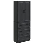 vidaXL Ensemble de Meubles 2 Pièces Noir 66 x 34 5 x 87 cm