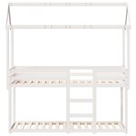 vidaXL Lit superposé sans matelas blanc 90x190 cm bois de pin massif