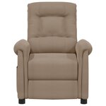 vidaXL Fauteuil inclinable électrique Taupe Tissu microfibre