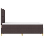 vidaXL Lit avec sommier et matelas Brun foncé 120x200 cm Tissu