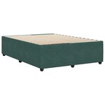 vidaXL Cadre de lit sans matelas vert foncé 160x200 cm velours