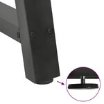 vidaXL Pieds de table basse en forme de A 2 pièces Anthracite 70 x (42-43) cm Acier