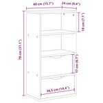 vidaXL Armoire latérale tiroirs ODDA blanc 40x24x79 cm bois massif pin
