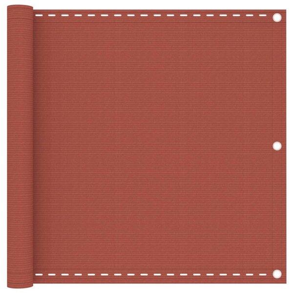 vidaXL Écran de balcon Terre cuite 90x400 cm PEHD