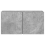 vidaXL Meuble TV mural gris béton 80x30x41 cm
