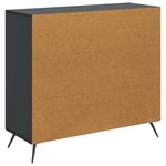 vidaXL Buffet Noir 89 x 34 5 x 80 cm Bois d'ingénierie