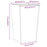vidaXL Jardinières 2 Pièces 45x45x75 cm acier corten